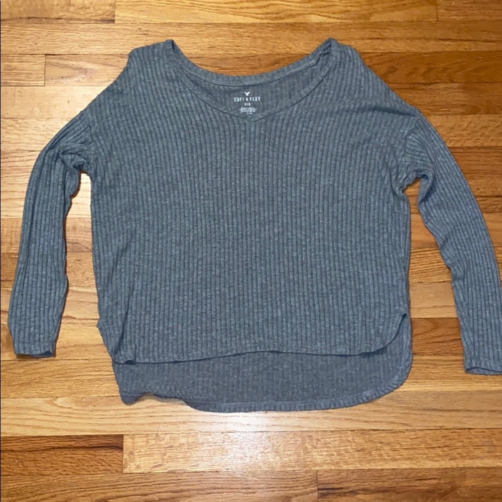 Grey High-Low Sweater